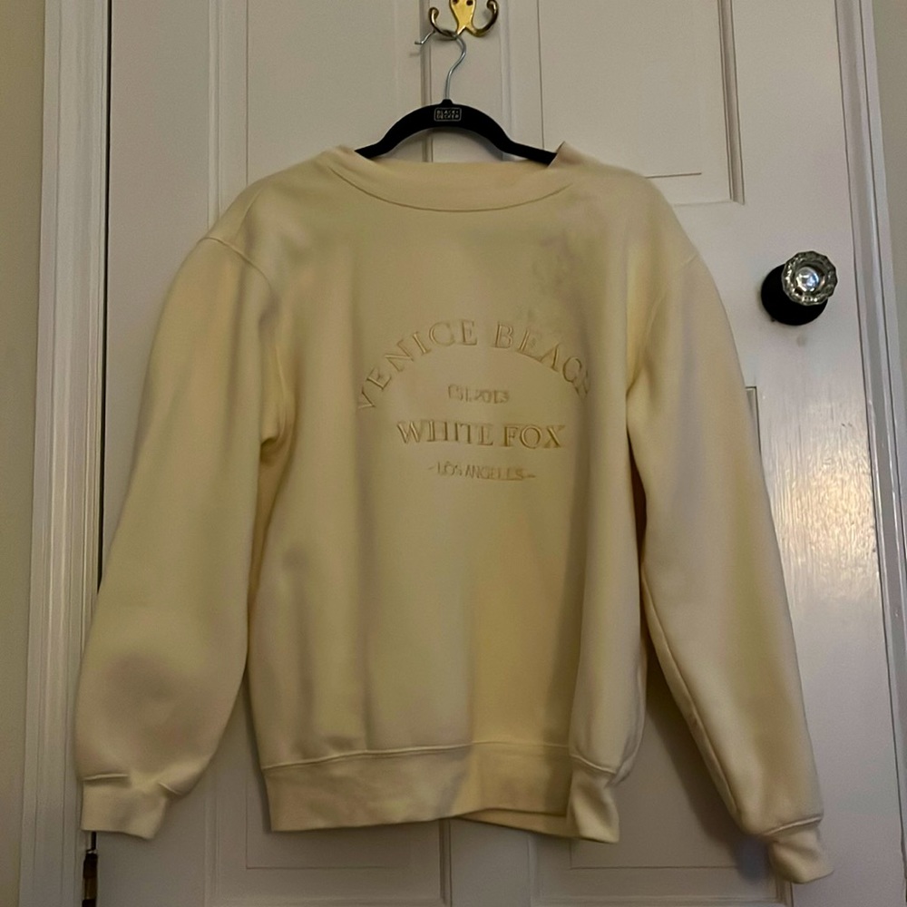 White Fox Boutique Pale Yellow Crewneck